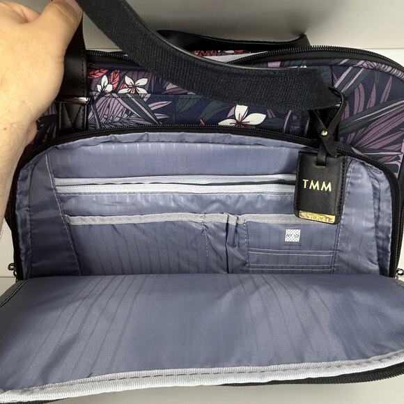 VANKEAN Rolling Laptop Bag Wheeled Briefcase Floral Travel Carry On Tote - Picture 10 of 12